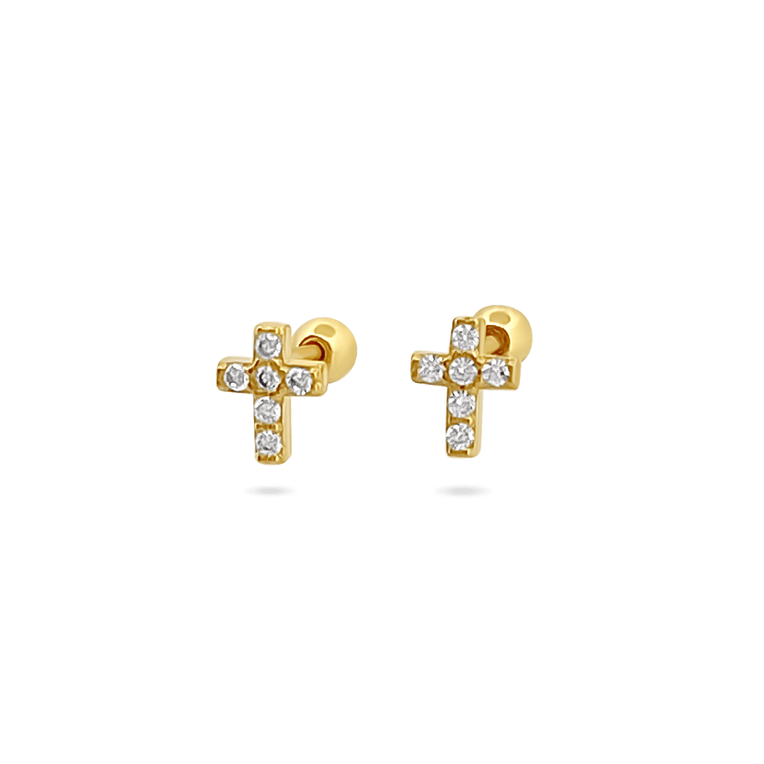 Mini Cross Studs Earrings Earrings IceLink-BL   